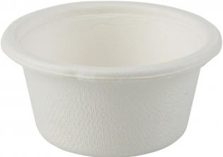 Visuel du produit BFK60 - Pot à sauce en Bagasse - Blanc, 60ml, ø63 h 32mm