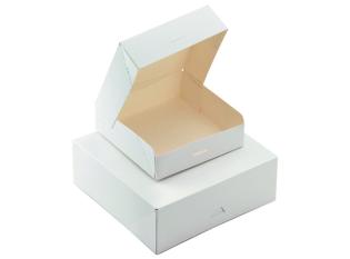 Visuel du produit BTP208 - Boites pâtissières 200 en Carton - Blanc, 200x200x80mm